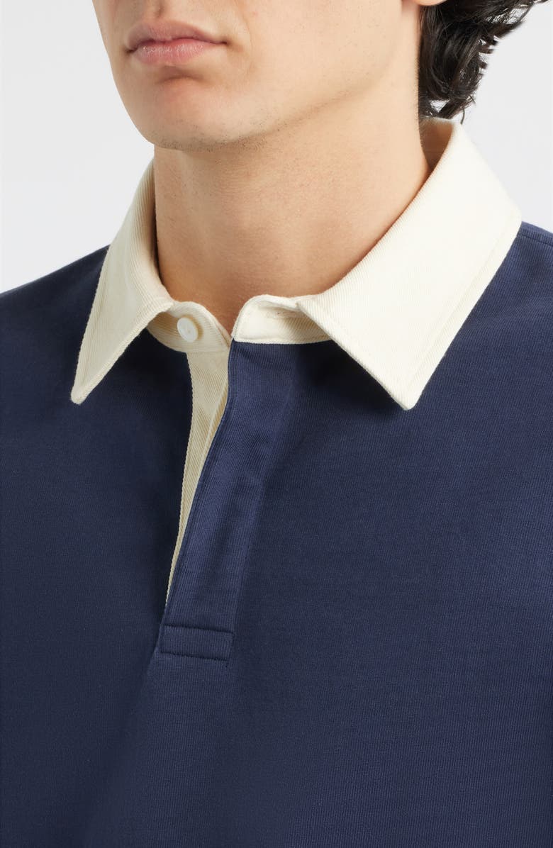 FRAME Cotton Rugby Polo, Alternate, color, Dark Navy