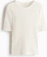 H&M Ribbed Silk-blend Top