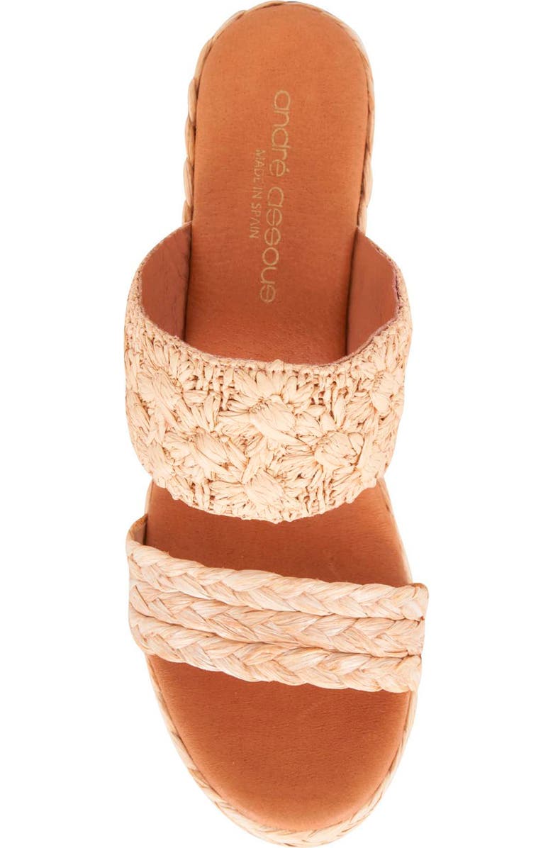 André Assous Nolita Wedge Slide Sandal, Alternate, color, Natural