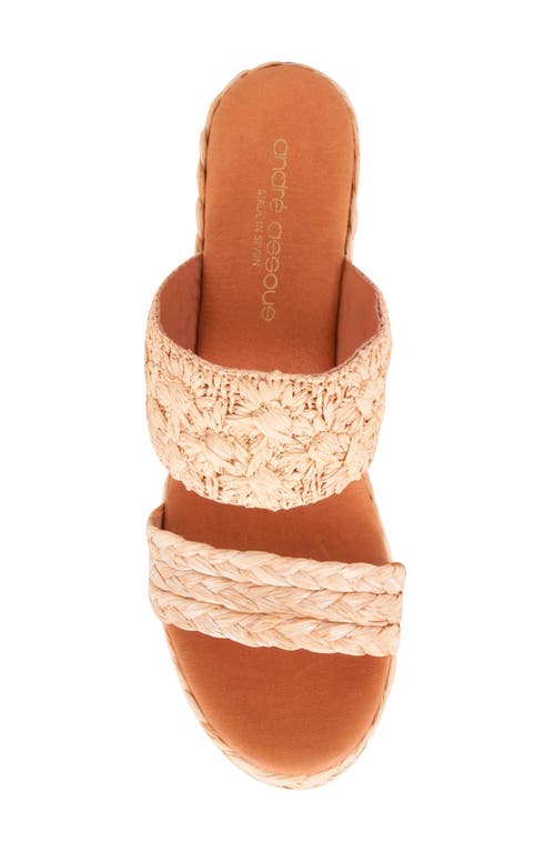 Andre Assous Women's Nolita Raffia Espadrille Wedge Sandals