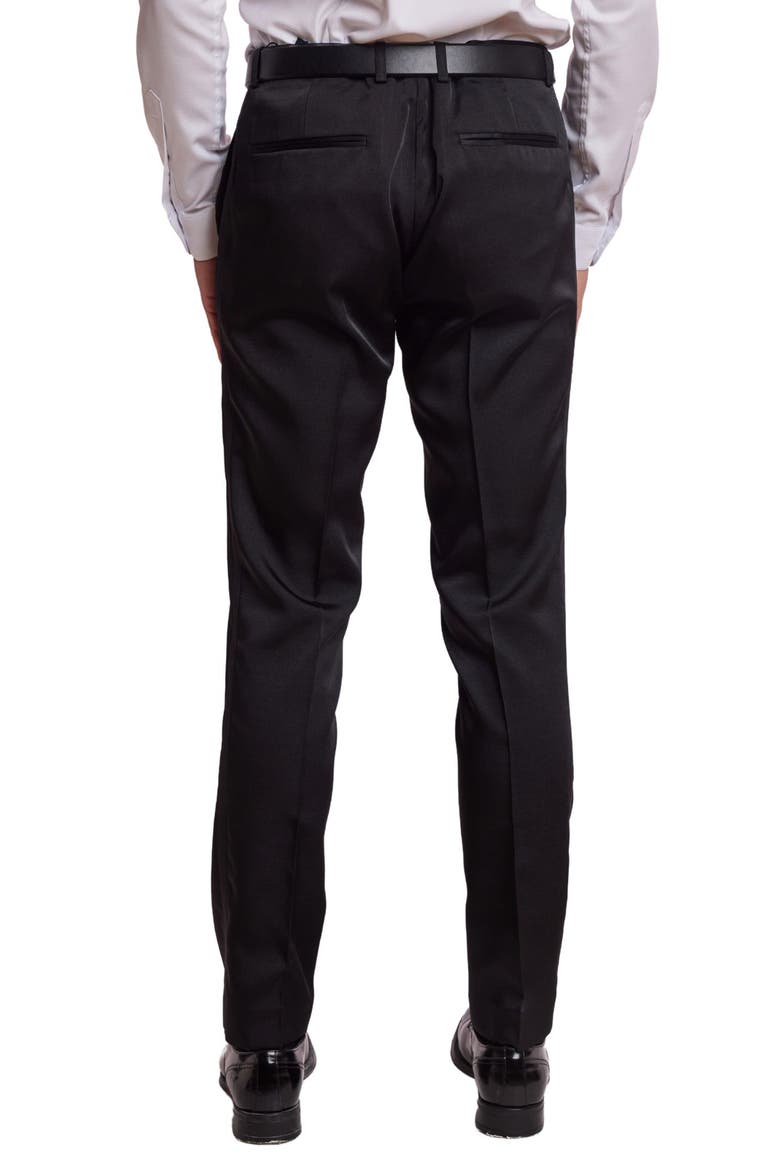 Sloane Slim Fit Tuxedo Pants, Alternate, color, ALL BLACK