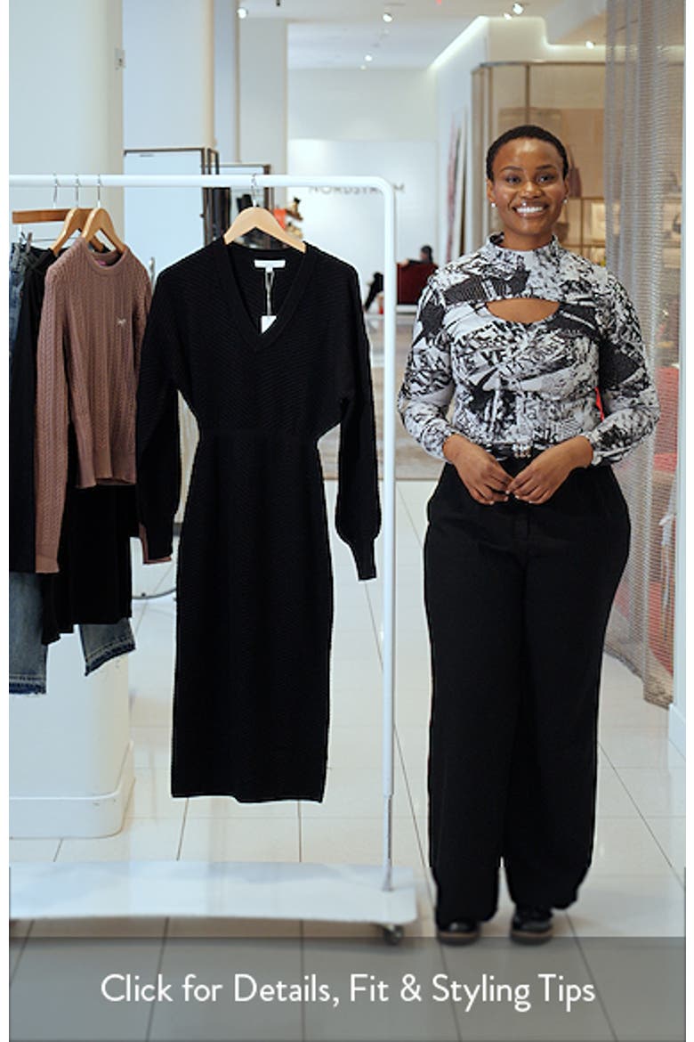 The Ava Texture Long Sleeve Maxi Dress video