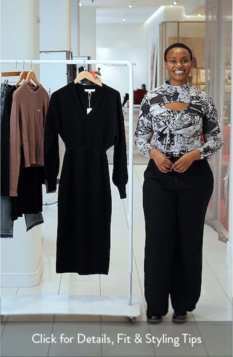 The Ava Texture Long Sleeve Maxi Dress, sales video thumbnail
