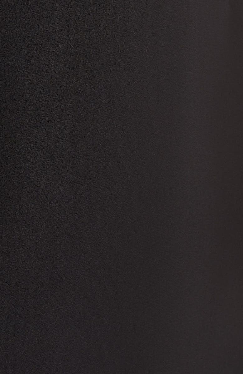 Aidan by Aidan Mattox Mixed Media Popover Dress, Alternate, color, Black