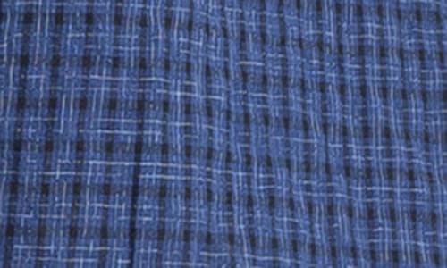Max Studio Plaid Midi Shirtdress In Blue
