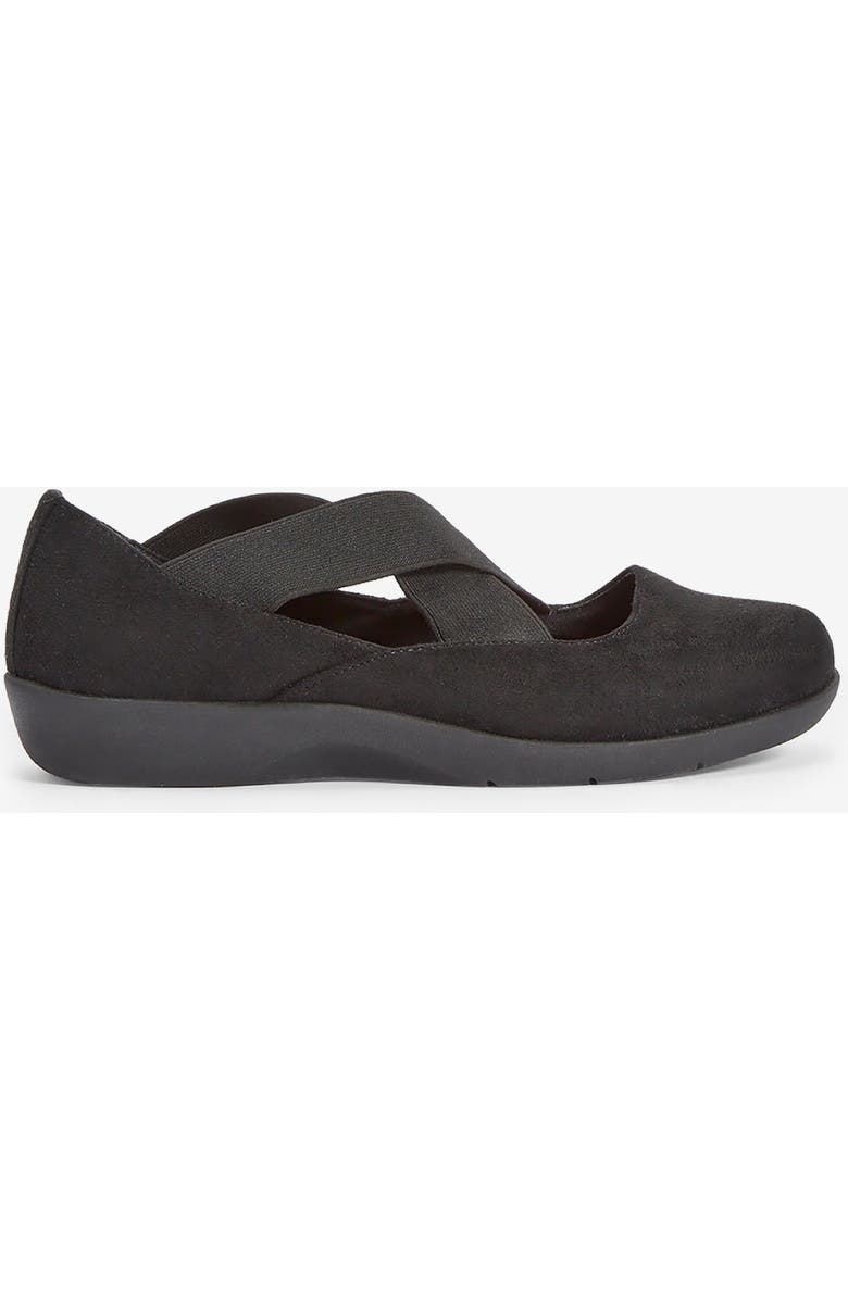 Comfortview The Stacia Mary Jane Flat, Alternate, color, Black