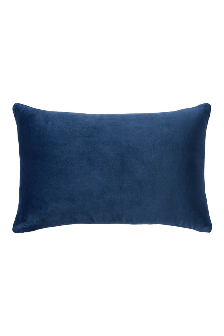 Small Crane In The Clouds Accent Pillow, Alternate, color, BARITONE BLUE