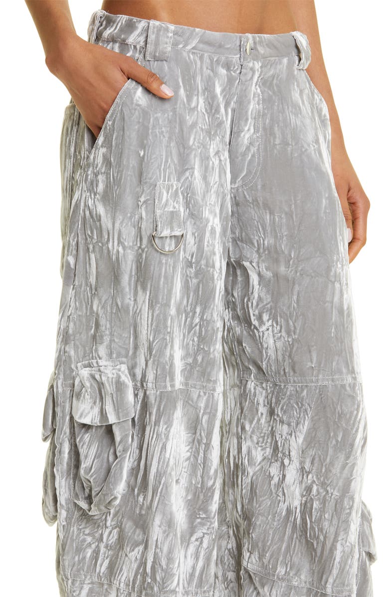 Collina Strada Wide Leg Cargo Pants, Alternate, color, Silver