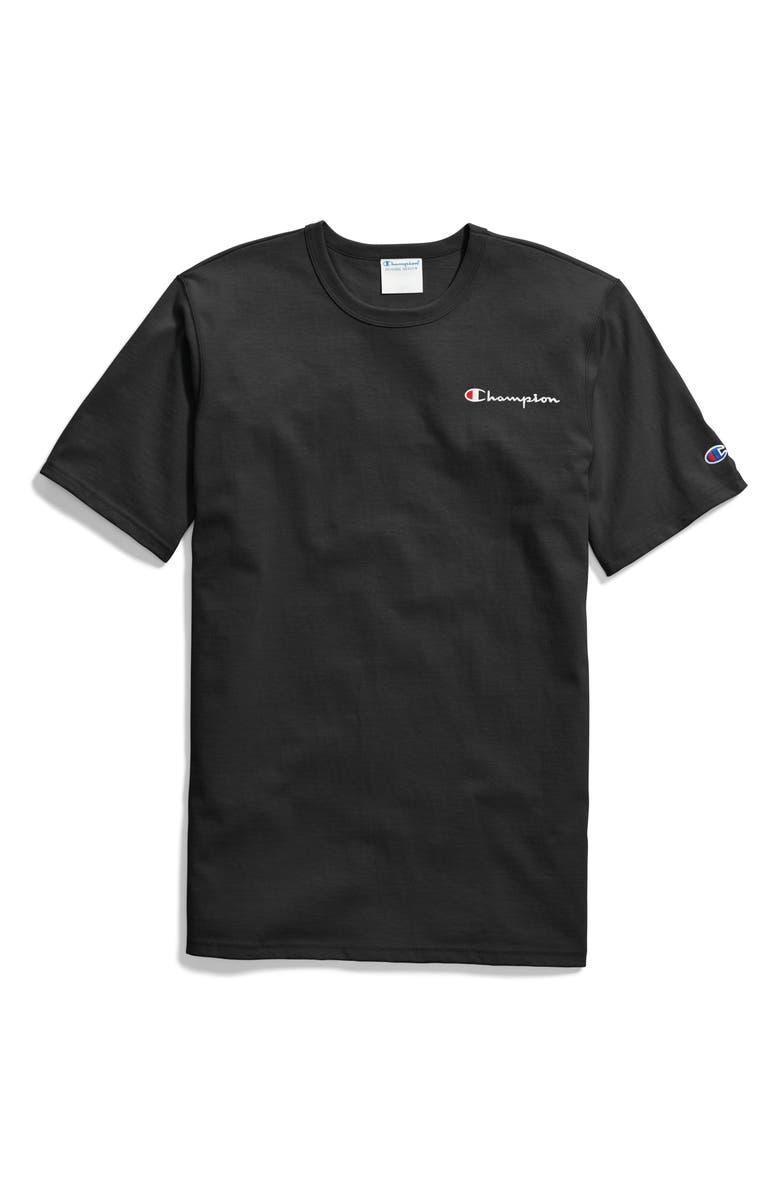 Champion Logo Embroidered Crewneck T-Shirt, Alternate, color, 