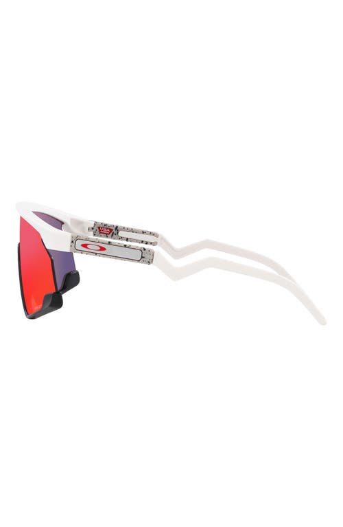 Oakley Bxtr 39mm Prizm™ Wrap Shield Sunglasses In White