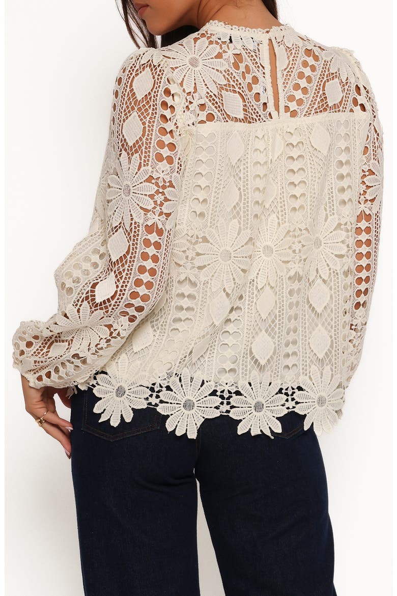 Kennedy Lace Overlay Top, Alternate, color, CREAM