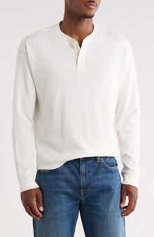 Long Sleeve Waffle Knit Henley