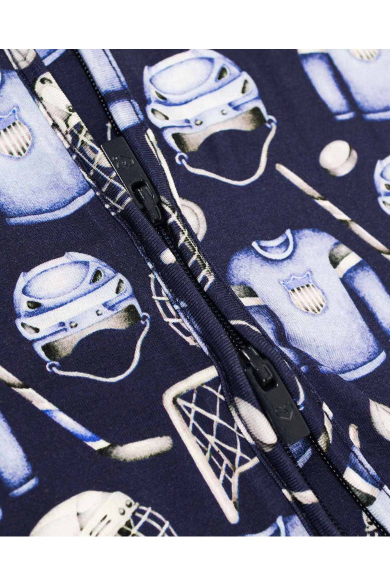 Baby Zippered Footie Pajamas, Alternate, color, Blue