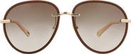 Chloé 57mm Round Gradient Sunglasses