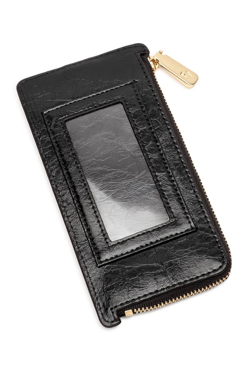 Frances Valentine Cher Leather Wallet, Main, color, Black
