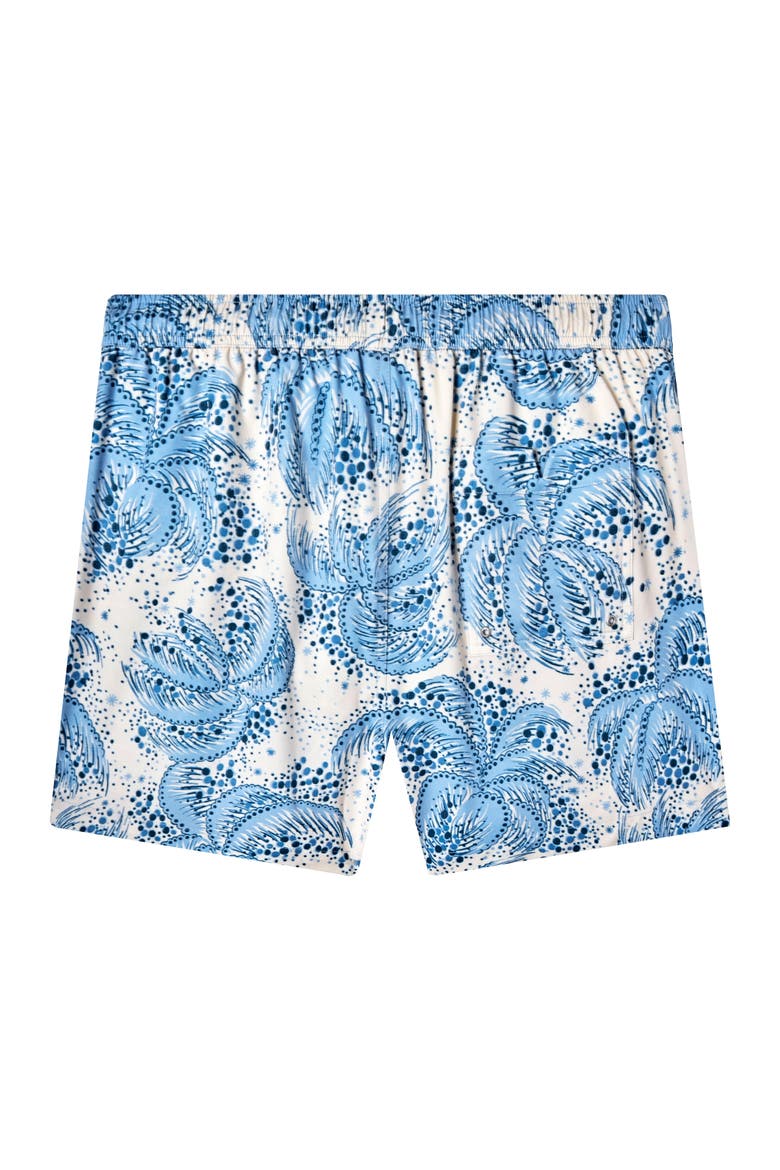 Palm Fronds Swim Trunks, Alternate, color, Blue