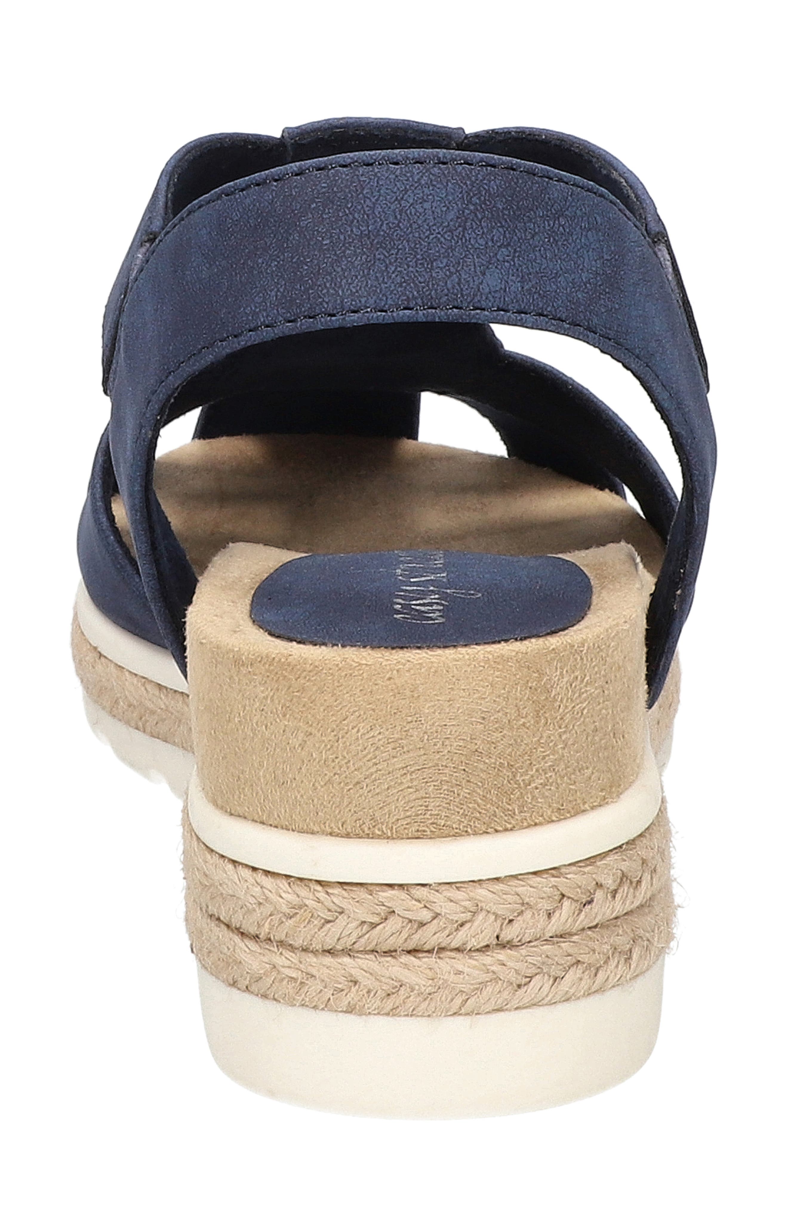 Freeport Espadrille Wedge Sandal, Alternate, color, NAVY