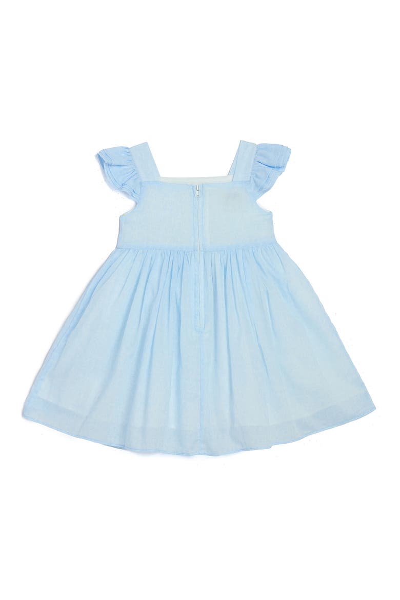 Embroidered Flutter Dress & Bloomers Set, Alternate, color, BLUE