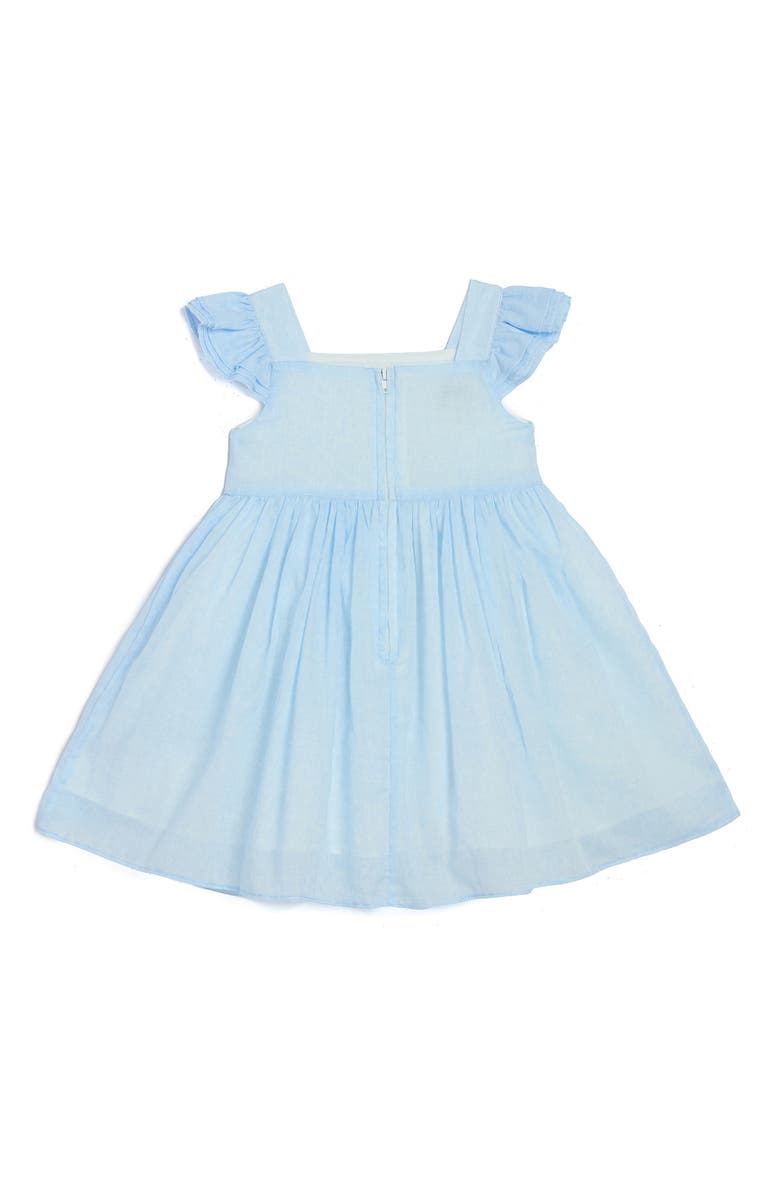 Pippa & Julie Embroidered Flutter Dress & Bloomers Set, Alternate, color, Blue