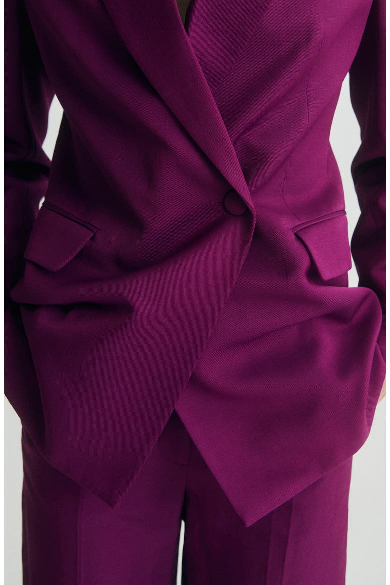 Double Breasted Jacket, Alternate, color, FUCHSIA