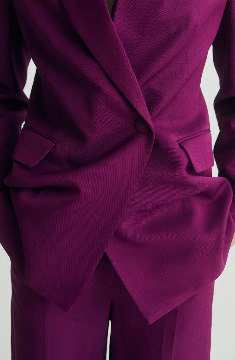 MANGO Double Breasted Jacket, Alternate, color, Fuchsia