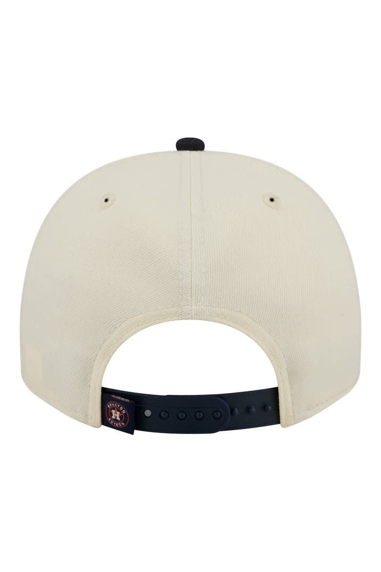 Men's New Era  Cream/Navy Houston Astros Classic A-Frame 9FIFTY Snapback Hat, Alternate, color, Cream