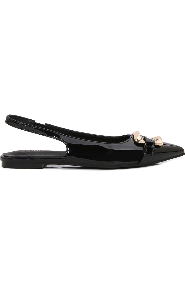 BERNESS Caeli Buckle Slingback Flat, Alternate, color, Black