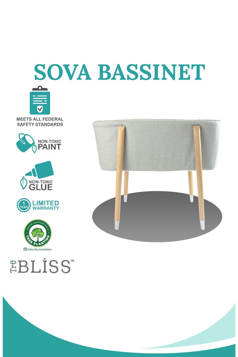 TrüBliss™ Sova Bassinet, Alternate, color, GLACIER GREY
