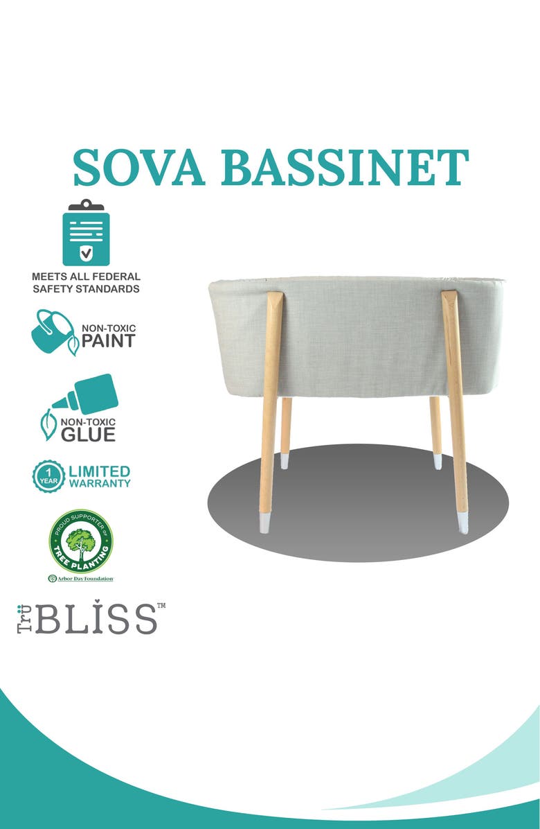 Little Partners TrüBliss<sup>™</sup> Sova Bassinet, Alternate, color, Glacier Grey