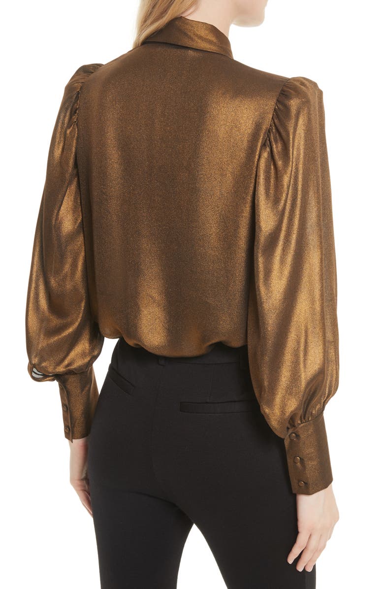 FRAME Voluminous Scarf Blouse, Alternate, color, 