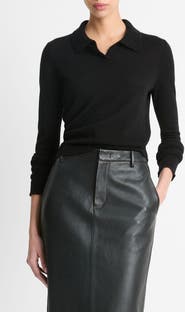 Vince Wool Blend Polo Sweater