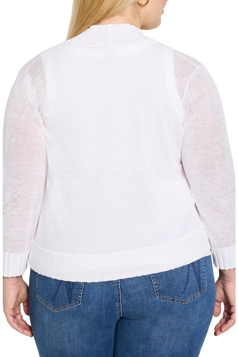 Linen Blend Bolero Cardigan, Alternate, color, PAPER WHITE
