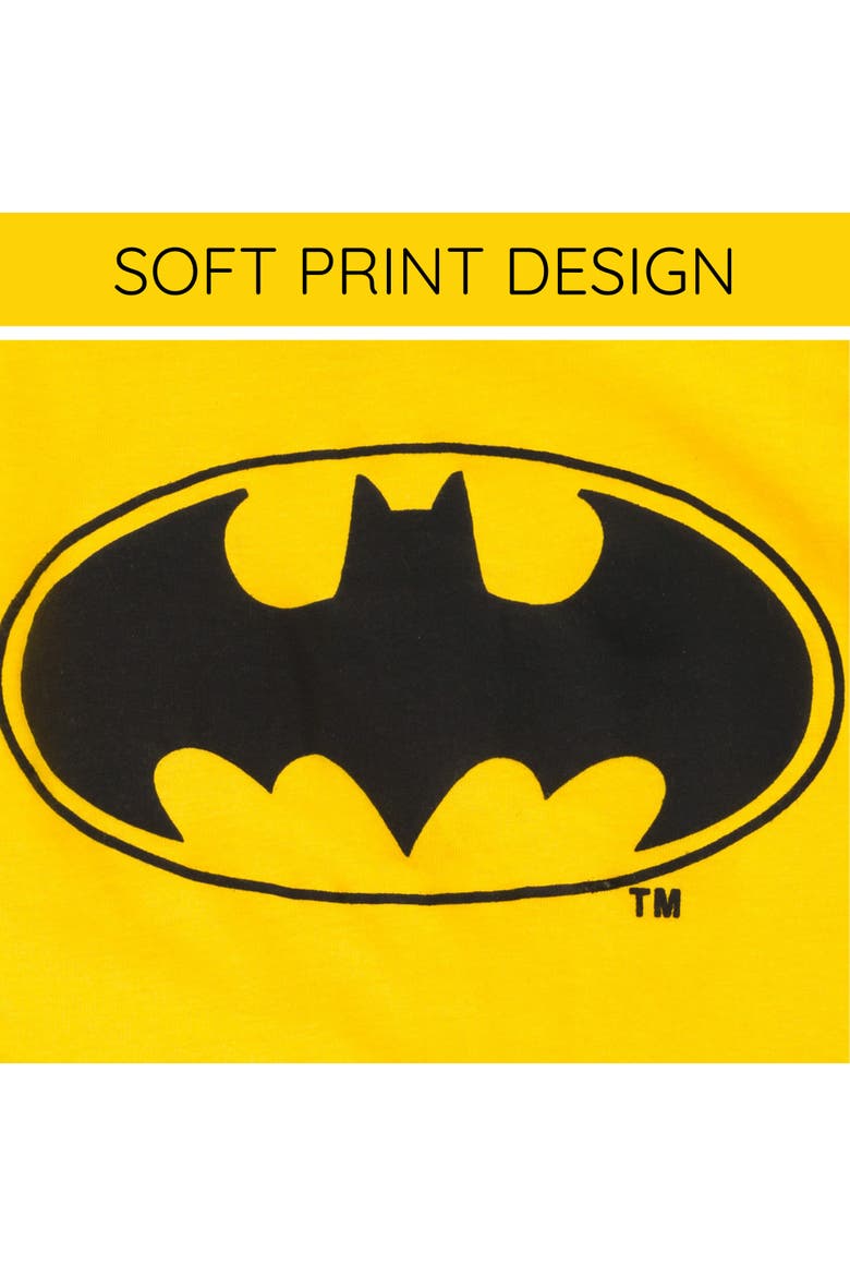 Justice League Short Sleeve T-Shirt, Alternate, color, Yellow Batman Logo