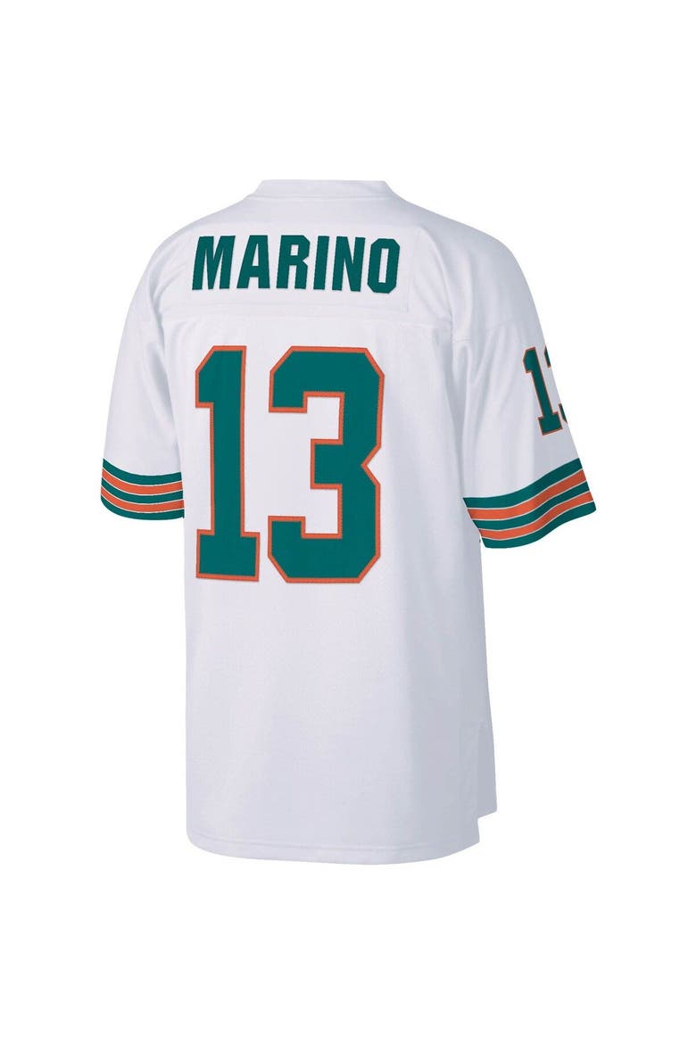 Men's Mitchell & Ness Dan Marino White Miami Dolphins Big & Tall 1984 Retired Player Replica Jersey, Alternate, color, White