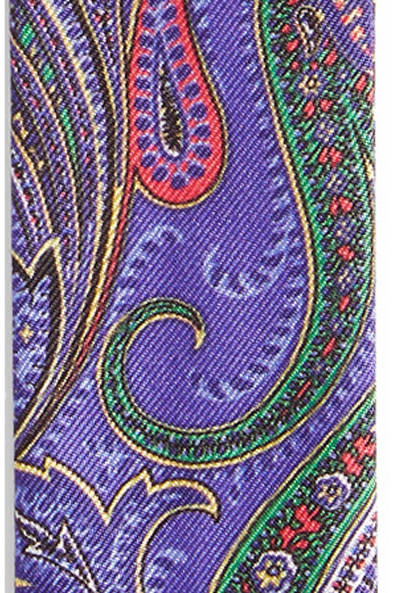 Purple Paisley Silk Suspenders, Alternate, color, PURPLE