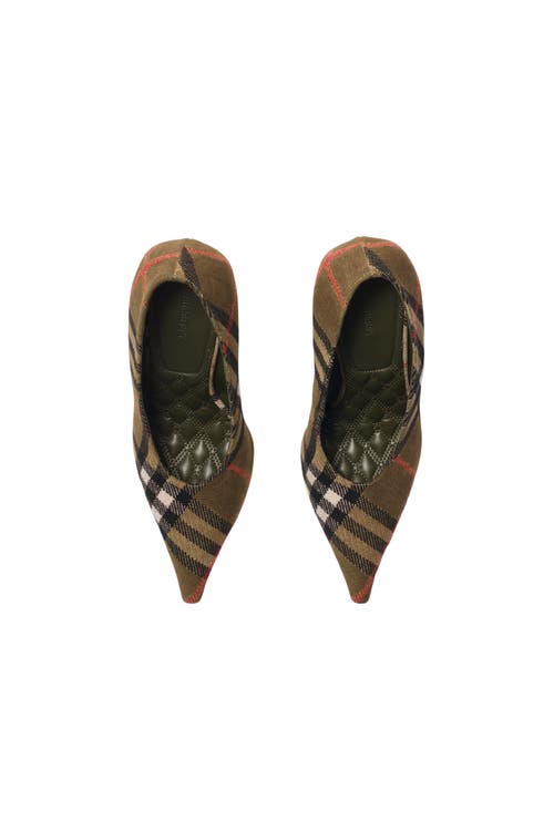 Burberry Check Cameo High Pumps In Brown