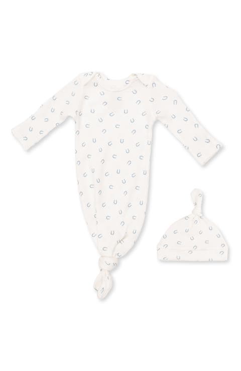 Kids' Little Horseshoes Knotted Gown & Hat Set
