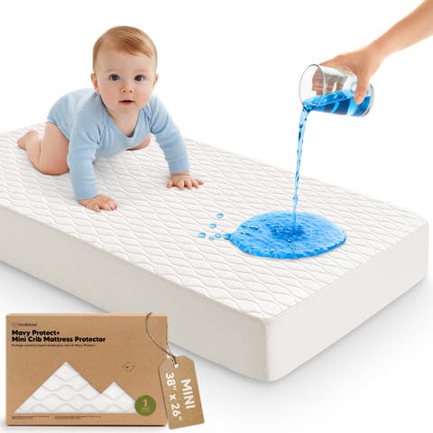 1-Pack Mavy Protect+ Waterproof Mini Crib Mattress Protector