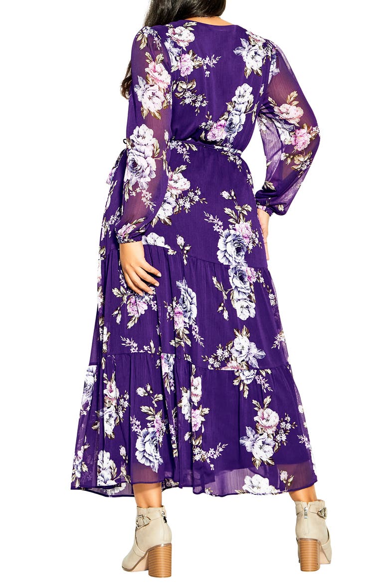 Wild Long Sleeve Floral Faux Wrap Dress, Alternate, color, WILD FLORAL