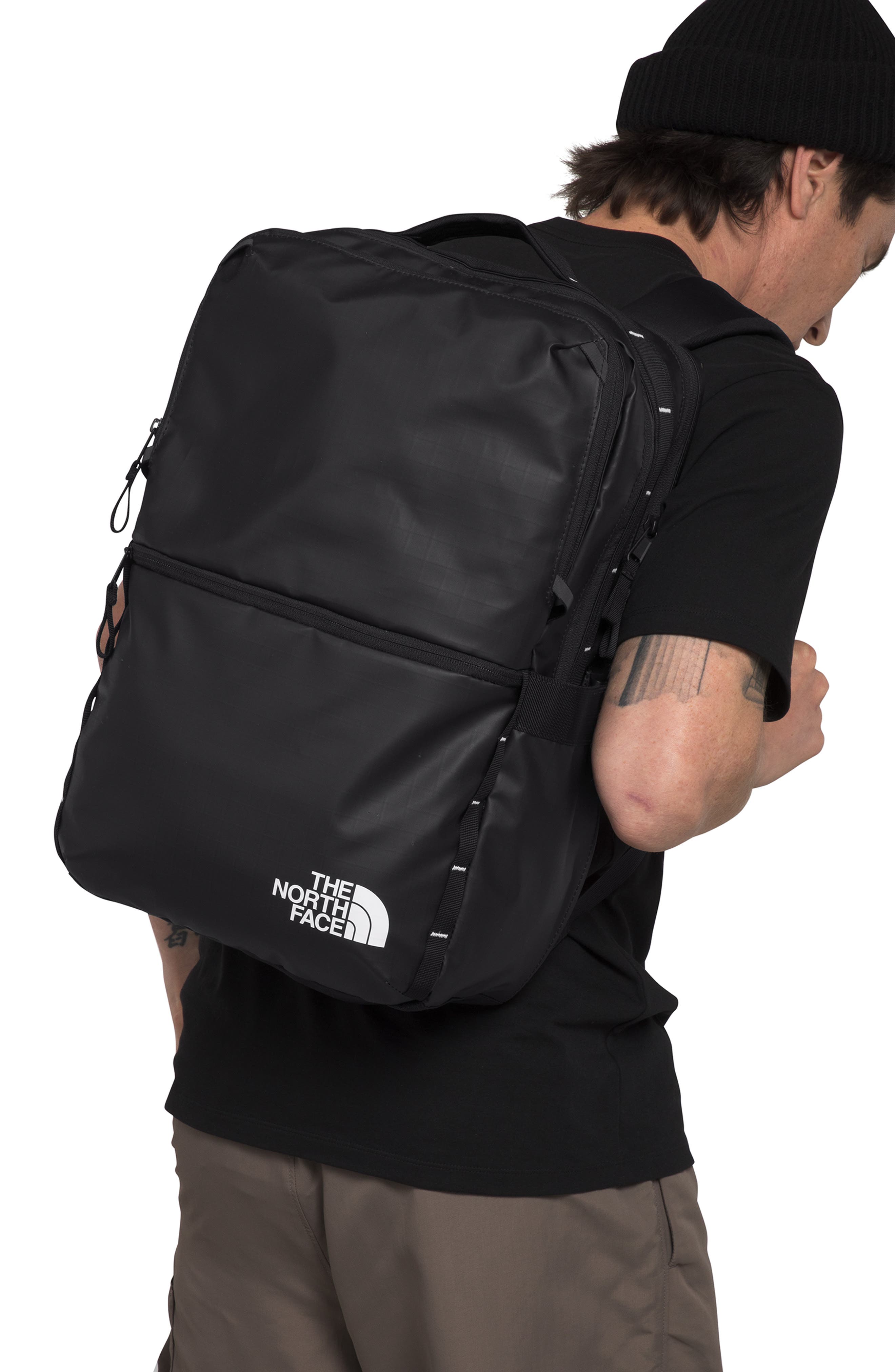 Base Camp Voyager Daypack Backpack, Alternate, color, BLACK/ WHITE