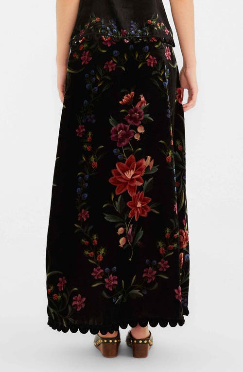 Farm Rio Belle Garden Midi Skirt In Multi