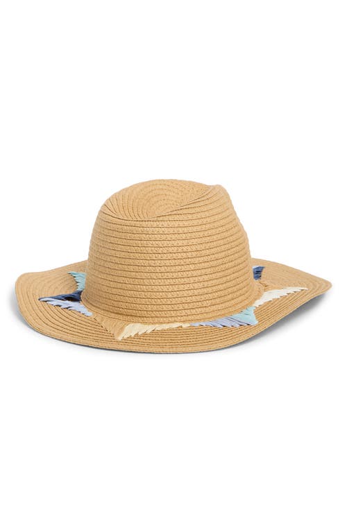 Melrose And Market Triangle Straw Panama Hat In Brown