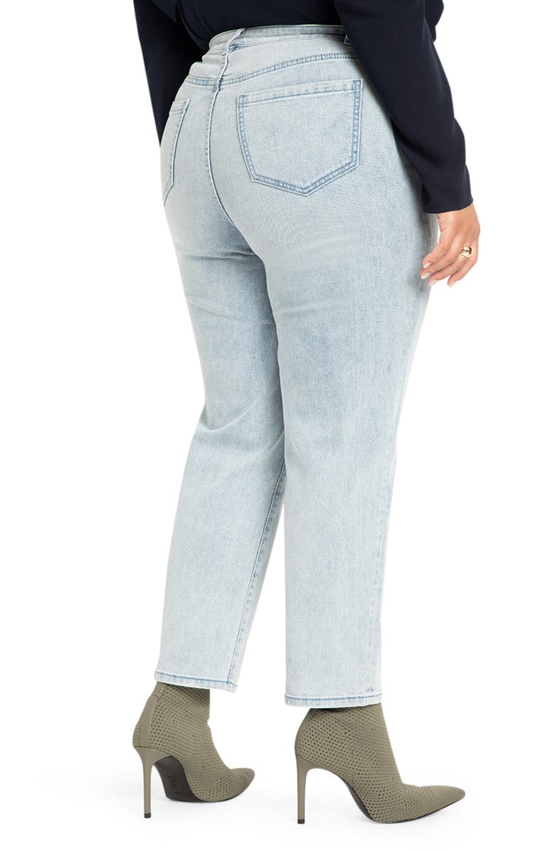 ELOQUII Slim Ankle Straight Leg Jeans, Alternate, color,