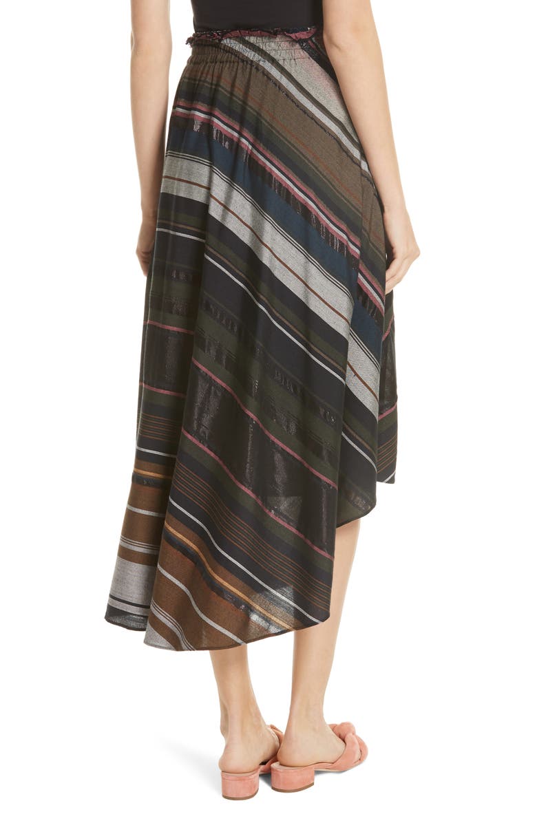Apiece Apart Turkanna Stripe Midi Skirt, Alternate, color, 