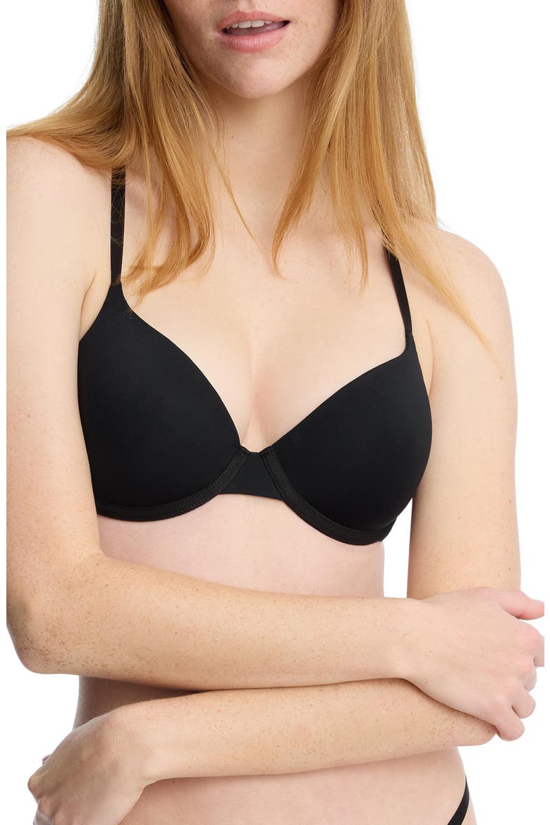 Insider Convertible T-Shirt Bra, Alternate, color, Black