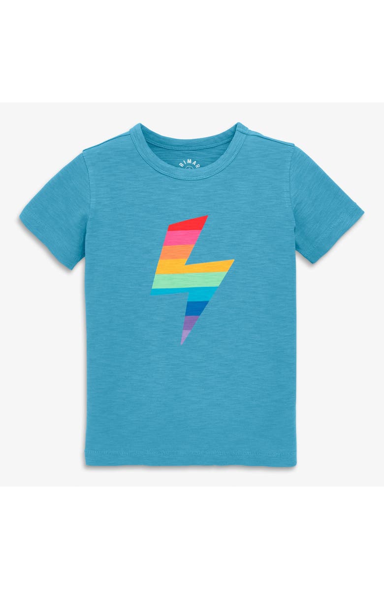 Primary Kids Rainbow Bolt Tee, Main, color, Storm Bolt