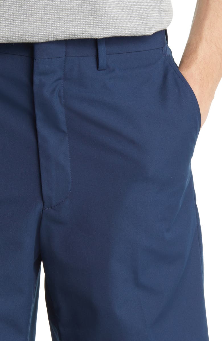 Berle Prime Poplin Flat Front Shorts, Alternate, color, Navy