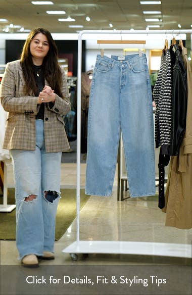 デニム・ジーパン Agolde V-Waisted Clear Blue Jeans With Five-Pocket Design Agolde V-Waisted Clear Blue With Five-Pocket Design | THE LIST