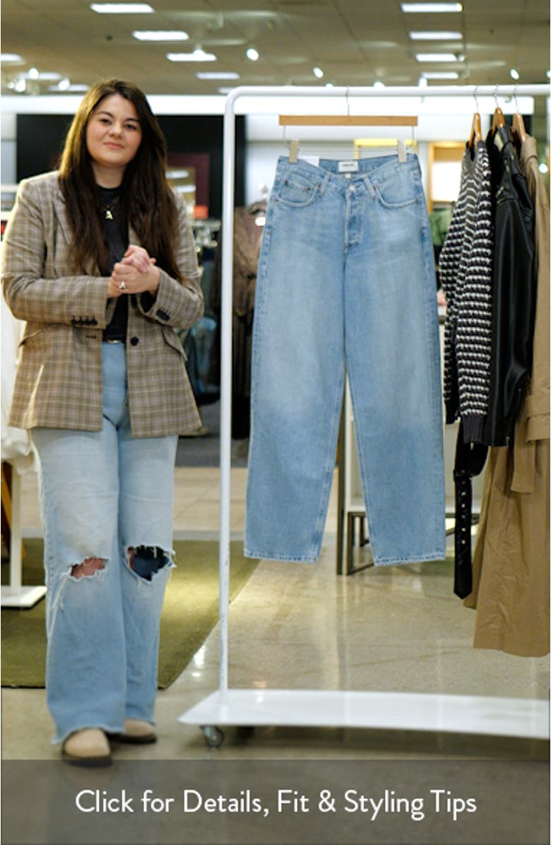 V-Waist Baggy Straight Leg Jeans, sales video thumbnail