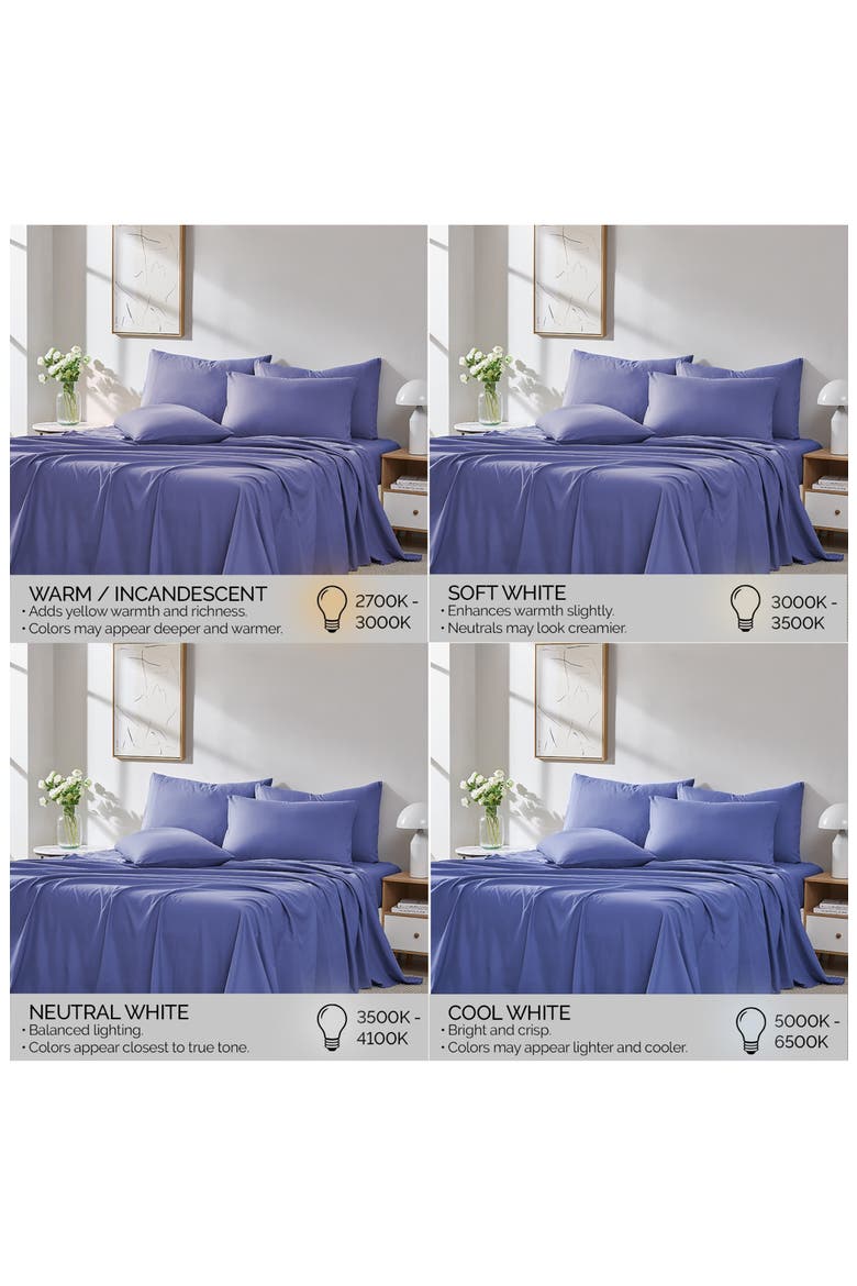 Southshore Essentials Double Brushed 100 GSM Sheet Set, Alternate, color, DENIM BLUE
